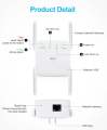 5Ghz/2.4Ghz WiFi Repeater Wireless Extender 1200Mbps Long Range Signal Booster, Wifi Amplifier. 