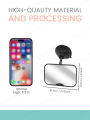 2-in-1 Black Adjustable Car Seat Mirror 360° Rotatable Shatterproof Suction Cups Easy Install for Rear-Facing Kids Monitoring.