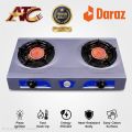 Gas Cooker Double Burner Stainless Steel High Pressure and Infrared Burner. 