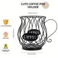 1pc Coffee Pod Holder Large Capacity Cup Coffee Pod Organizer Coffee Creamer Container Coffee Pod Storage Cup Mug Shape Coffee.