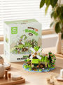 479PCS Forest Cabin Mini Building Blocks Set City Street View Greenhouse Windmill Tree House DIY Model Birthday .