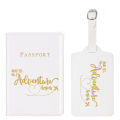 2pcs/Set Adventure Passport Cover Case and Luggage Tag Set, Travel Passport Holder Wallet. 