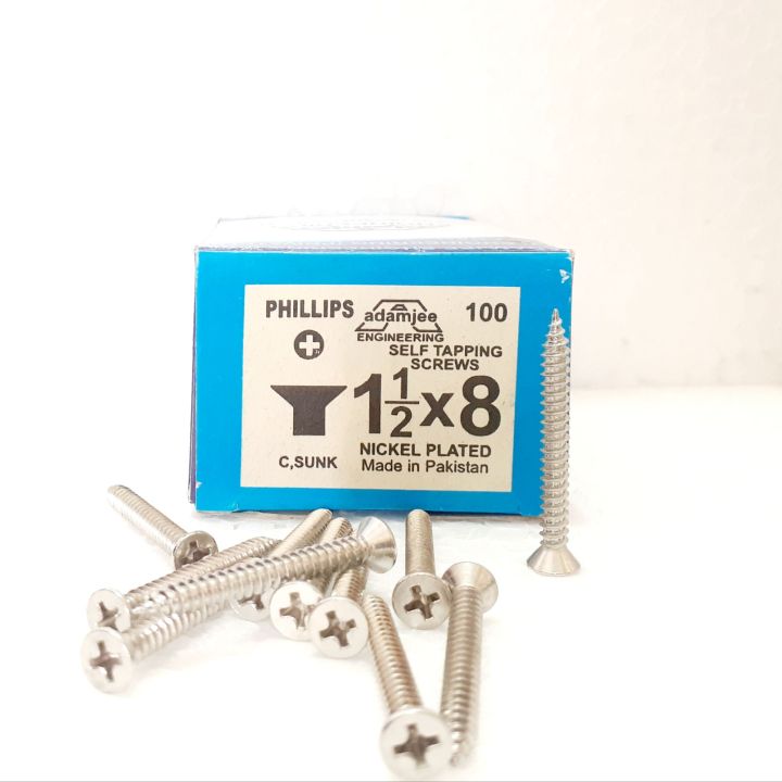 Adamjee bugle head Dry Wall Screw (philip) with multiple sizes screws to choose 1 Box of 100 pieces
