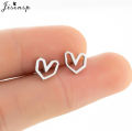 Punk Black Stainless Steel Geometric Earrings for Women Men Hip Hop Jewelry Simple Mandala Moon Heart Ear Studs Wholesale 2026.