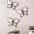 3 pec sat Mirror Butterfly golden Pvc. 