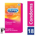 Durex Pleasure Me Condom Full Box - 18pcs Condoms.