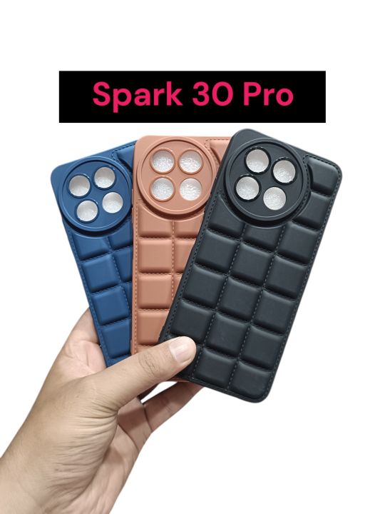 Tecno Spark 30 Pro Back Cover Soft Matt Puffer Down Jacket Camera Protection Tecno Spark 30 Pro Case