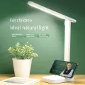 LED Touch Switch White Folding Desk Lamp Bedroom Bedside Study Reading Eye Care Night Lamp USB Plug-in Dimmable White Desk Lamp. 