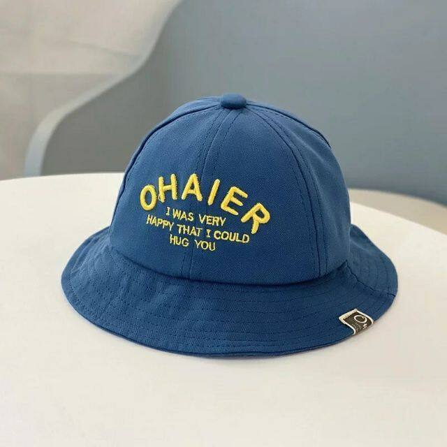 %5BReady%20to%20ship%5D%20baby%20bucket%20hat%20Children%203%20months-18%20months%20round%20head:%2048-49%20cm%20plain%20cotton%20hat%20with%20embroidery%20letter%20ohaier%20Fashion%20Cap%20-%20Image%204