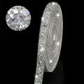 1/2/3 Yards Resin Rhinestone Ribbon Self Adhesive Diamond Ribbon Crystal Roll Glitter Resin Diamond Belt Bling For DIY Art Craft. 