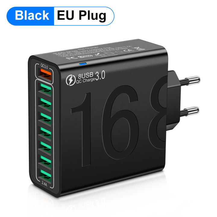 Total%20150W%208%20Ports%20USB%20Charger%20Fast%20Charging%20Phone%20Charger%20Adapter%20For%20iPhone%20Samsung%20Xiaomi%2014%2015%20Quick%20Charge%203.0%20Wall%20Charger%20-%20Image%207