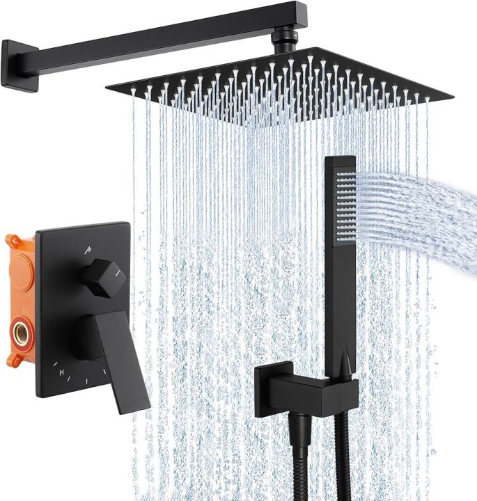 KES%20Black%20Shower%20Set%203-Function%20Concealed%20Shower%20System%20for%20Bathroom%20Wall%20Mounted%2012-Inch%20Shower%20Head%20with%20Handheld%20Including%20Rough-in%20Valve%20Body%20and%20Trim%20-%20Image%202