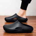 Men Slippers WaterProof Anti Skid Chef Shoe Breathable Slip on Casual Home Slippers Lightweight Beach Sandals Male Garden Clogs. 