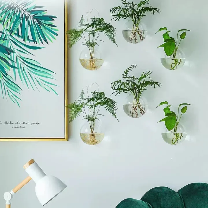 2/4/6/8%20Pack%20Wall%20Hanging%20Glass%20Terrari2um%20-%20Self-Watering%20Hydroponic%20Planter%20for%20Home%20Office%20Decor,%20Handmade%20Round%20Crystal%20Vase%20-%20Image%202