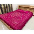 Hand Made Cotton Nakshi bed sheet.