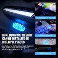 LED Car Mini Touch Light USB Charging Portable Auto Roof Ceiling Reading Night Lamp Wireless Car Decoration Ambinet Light White. 
