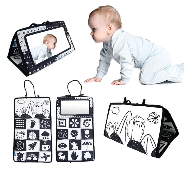 Black%20and%20white%20newborn%20mirror%20toy,%20tummy%20time%20for%20babies,%20high-contrast%20sensory%20crawling%20activity%20toy%20-%20Image%204