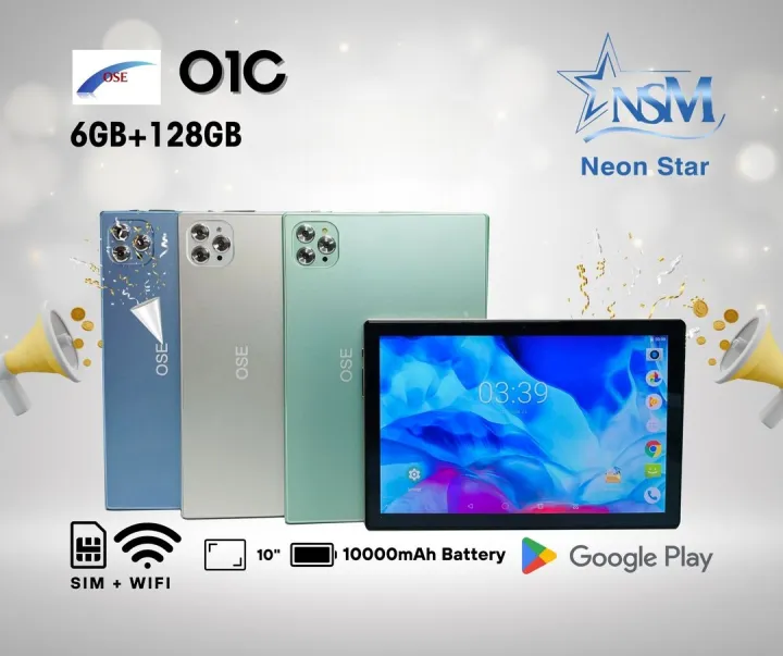OSE O1C 10" Tablet 6+128GB SIM+WiFi