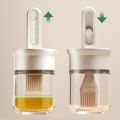 1pc Oil Dispenser Bottle BPA-Free Heat-Resistant Silicone Brush Set for Baking Cooking BBQ Kitchen Outdoor Accessory for Picnics. 