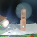 Mini USB Rechargeable Powerful Fan Foldable wing with Torch and Flashlight.