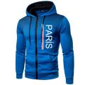 2025 New Arrival Men's Zip-up Hoodie Paris Fashion Print Hooded Sweatshirt Urban Casual Sporty Jogger Outwear Male Autumn Jacket. 