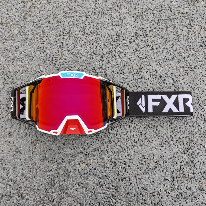 FXR Motorcycle Glasses Double Layer Anti Fog Lens Motocross Goggles Dirt Bike ATV Ski Goggles Moto Outdoor Cycling Sunglasses