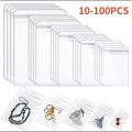 10-100pcs PVC Self Sealing Plastic Jewelry Zip Lock Bags Reclosable Thick Transparent Ziplock Gift Packaging Storage Pouches. 