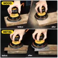 5/6 Inch Pneumatic Air Orbital Sander Polisher Tool Polishing Random Orbital Machine Grinder for Car Paint Care Rust Removal. 