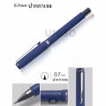 0.7mm gel pen with soft rubber handle, comfortable hand, W-369, blue/black ink, beautiful writing, office signature and Company (price per handle). 