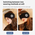 Soundproof Sleeping Earmuffs Snore Isolation Noise Plush Blindfold Eyes Bandage For Office Dorm Travel Lunch Breaks.