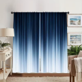 2pcs Modern Blue Gradient Pattern Curtains, Designed for Light Blocking, Premium Material, Suitable for Living Room, Bedroom, Da. 