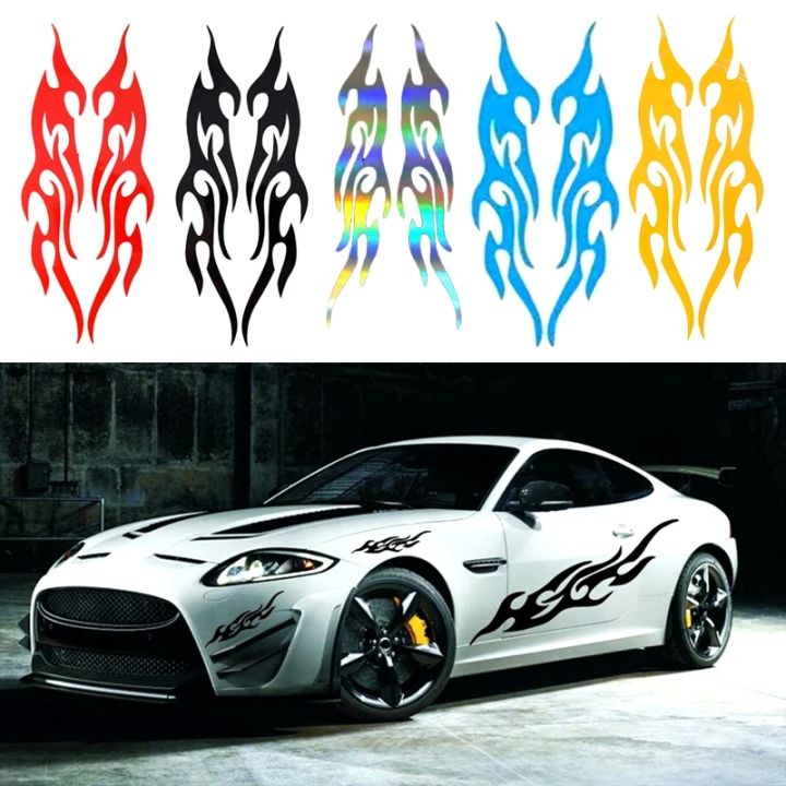 Car Stickers Modified Flame Reflective Sticker Auto Exterior ...