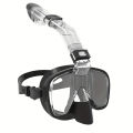 Panoramic 180° Snorkel Mask - Anti-Leak & Anti-Fog Half Face Scuba Diving Goggle for Snorkeling. 