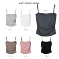 New Summer Simple Cotton Sling Camisole Women Girls Crop Top Sleeveless Shirt Lady Bra Tops Straps Skinny Camisole Base Best Top.