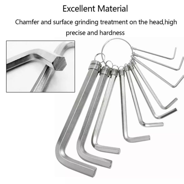 8 in 1 Bike Bicycle Repair Tool Set Bicycle 8 Sizes Hex Key Outdoor Cycling Supply Cycle Allen Key Tools
