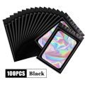 50-500Pcs Holographic Ziplock Bags Plastic Laser Iridescent Zip Bags for Manicure Eyelash Display Earrings Ring Storage Bag. 