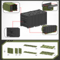 MOC  Container Building Blocks Box Toys for Boys  War Base Technical Bricks Creative DIY Juguete Bloques Brinquedos. 