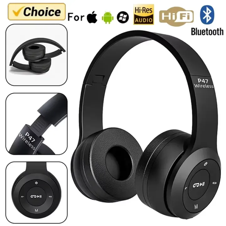 P47%20On%20Ear%20Wireless%20Headphones%20Dynamic%20Plastic%20Mobile%20Phone%20Earphone%20with%20Volume%20Control%20/%20with%20Microphone%20/%20Noise-isolating%20Headset%20-%20Image%208