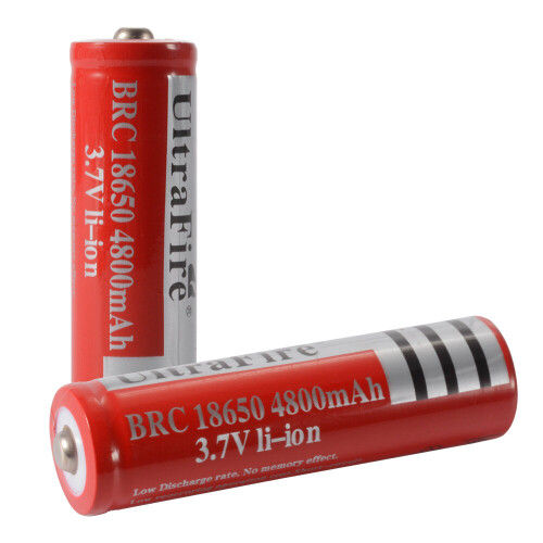 2Pcs BRC 18650 4800mAh power battery 3.7v rechargeable Li-on battery Cells