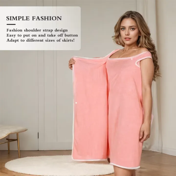 1Pc%20Women's%20Plus%20Size%20Wearable%20Bath%20Towel%20-%20Cute%20Bow%20Shower%20Skirt,%20Adjustable%20Bath%20Robe%20with%20Pocket.%20Soft%20Fabric%20for%20Home%20Use.%20-%20Image%204