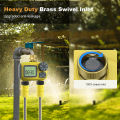 IP55 3/4'' Automatic Water Timer with 2-Outlets Garden Irrigation Valve Auto Watering System Sprinkler 1-15 Days Delay Watering. 