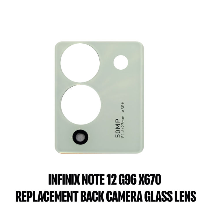 Infinix Note 12 G96 Replacement Back Camera Glass Lens, White, Premium Quality, Easy Installation, Perfect Fit