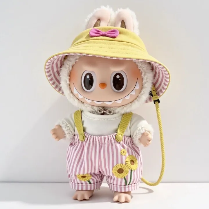 17cm%20Doll%20Clothes%20Standing%20Pendant%20Labubu%20Doll%20Replacement%20Set%20Cute%20Rainbow%20Top%20Plus%20Pink%20Hat%20Suitable%20for%20Labubu%20Clothing%20Set%20-%20Image%204