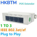 HKBTM 4 Port PoE Extender Waterproof poe repeater for IP Port Transmission Extender for POE Switch NVR IP Camera. 