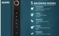 Agaro Electric ToothBrush , Model Cosmic Plus , Sonic Type , Rechageable Type , 5 Mode , 5 Brush Heads , 1 Interdental Head And Carry Case. 