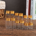 10 Pieces 5ml/7ml/10ml/14ml/18ml/20ml Glass Bottles With Aluminium Lids Small Mini Glass Jars 6 Sizes U-pick. 