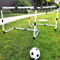 1 set Folding Soccer Goal Set PP Material Portable Indoor/Outdoor Football Net with Removable Training Equipment with Football. 