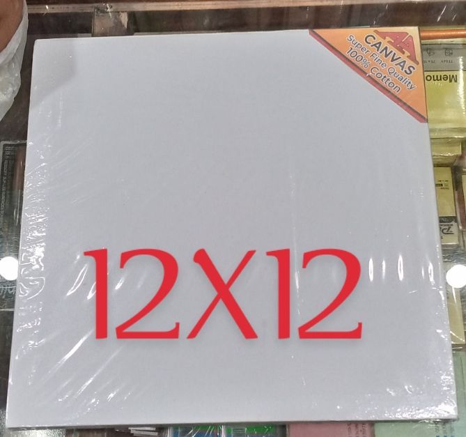 12 by 12 inches canvas