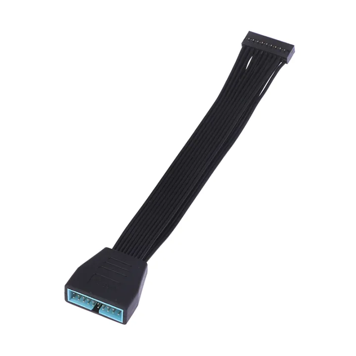 New%20Small%20Mini%20USB%203.0%2019/20%20Pin%20Internal%20Extension%20Header%20Adapter%20Cable%20Black%20Flat%20Wire%20Cable%20for%20Motherboard%205.9inch/15cm%20-%20Image%205