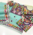 Ari balochi Galla daman  
Dupatta Ari balochi 4 side embroidery 
2 pc suit. 